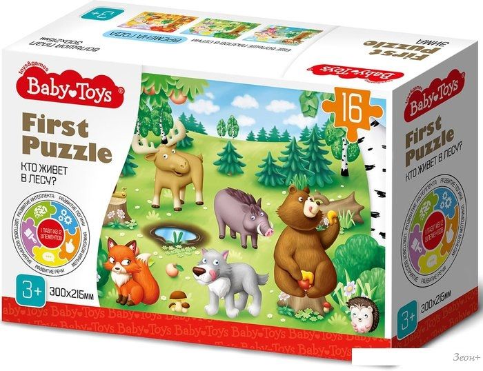 Baby Toys First Puzzle Кто живет в лесу 04190