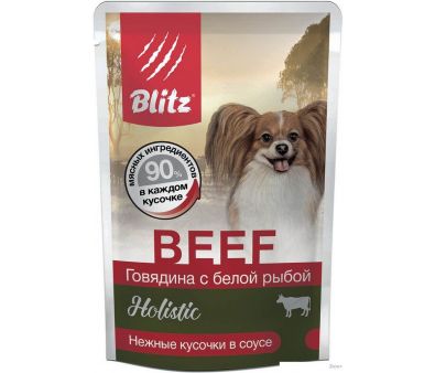 Консервированный корм для собак Blitz Holistic Beef 85 г