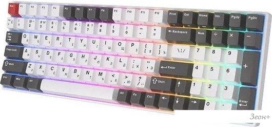 Клавиатура Royal Kludge RK100 RGB (белый/серый, RK Red)