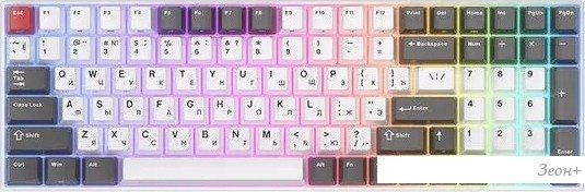 Клавиатура Royal Kludge RK100 RGB (белый/серый, RK Red)
