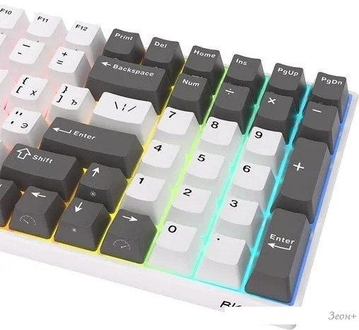 Клавиатура Royal Kludge RK100 RGB (белый/серый, RK Red)