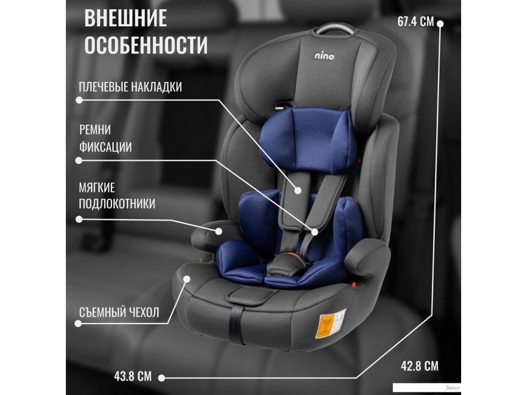 Детское автокресло Nino Simple ZY10 (черный/синий)