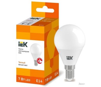   IEK LED Globe G45 600lm 3000K E14