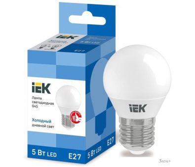   IEK LED Globe G45 400lm 6500K E27
