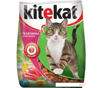Корм для кошек Kitekat Телятинка аппетитная 2.2 кг