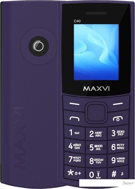 Кнопочный телефон Maxvi C40 (фиолетовый)