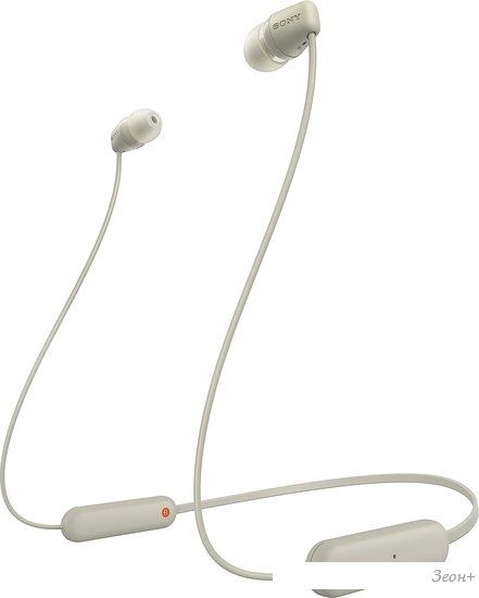 Наушники Sony WI-C100 (бежевый)