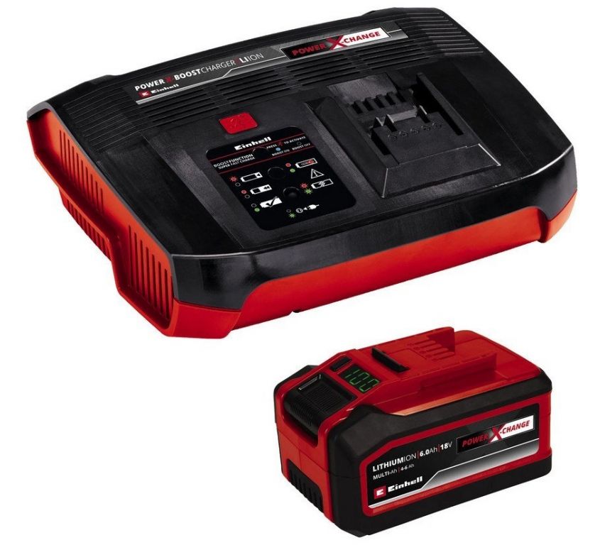 Аккумулятор с зарядным устройством Einhell 18V 4-6Ah Boost 4512143 (18В/4-6 Ач + 18В)