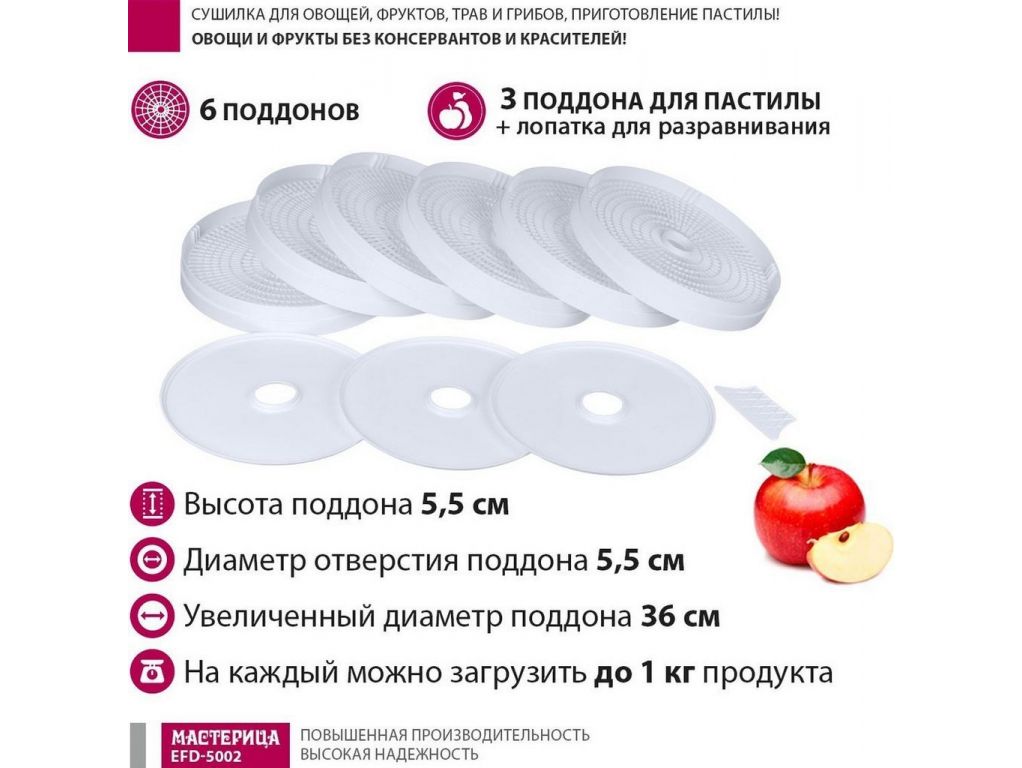Сушилка для овощей и фруктов Мастерица EFD-5002