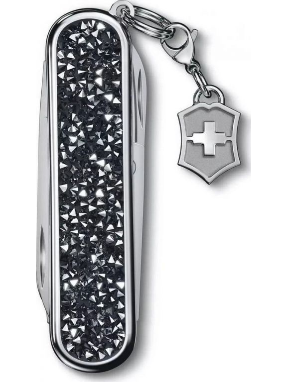 Мультитул Victorinox Classic Brilliant Crystal (черный/серебристый)