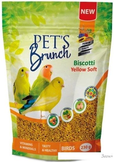 Корм для птиц Pet's Brunch Функциональный десерт Biscotti Yelow Soft 230 г