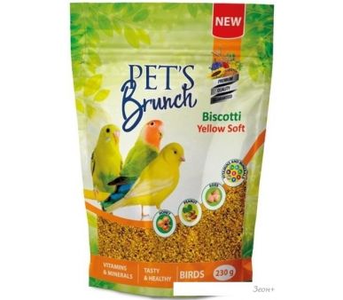 Корм для птиц Pet's Brunch Функциональный десерт Biscotti Yelow Soft 230 г