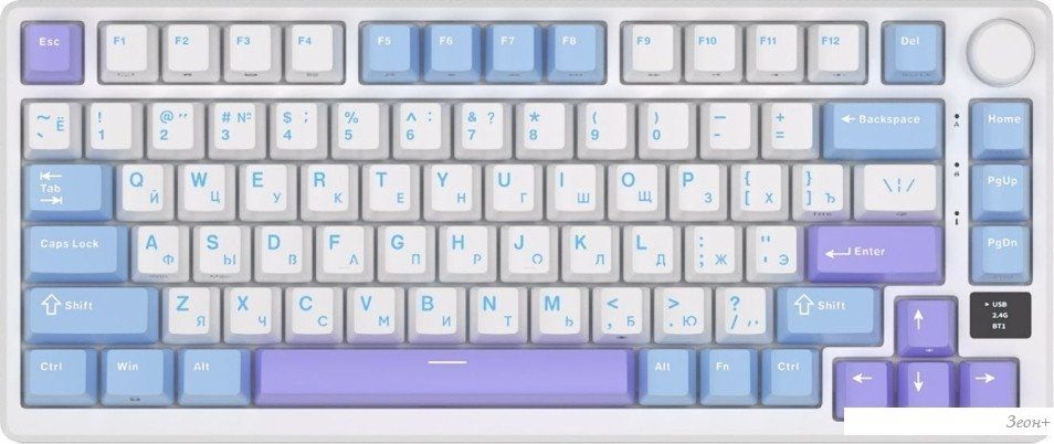 Клавиатура Royal Kludge RK-M75 RGB Taro Milk (RK Brown)