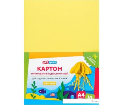 Картон для рисования ArtSpace цветной тонир. КТ1А4_37992 (10 л)