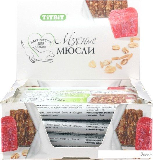 Лакомство для собак TiTBiT Fitness мюсли с ягненком и рисом 40 г
