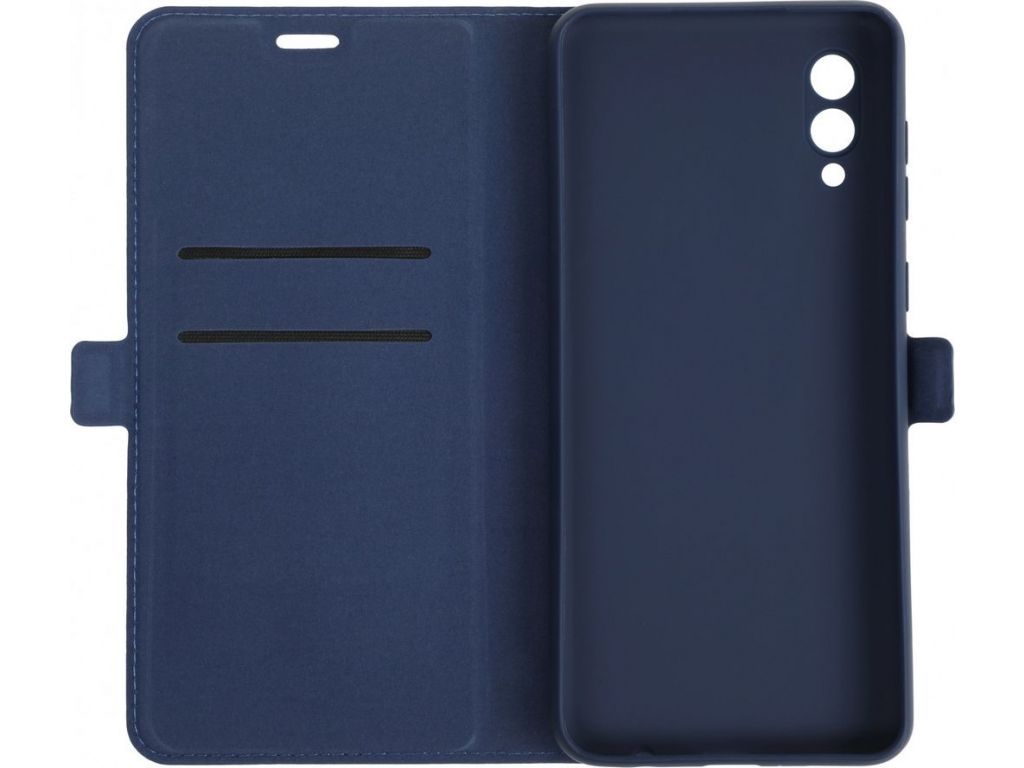 Чехол (флип-кейс) DF для Samsung Galaxy A02 sFlip-85 синий (DF SFLIP-85 (BLUE))