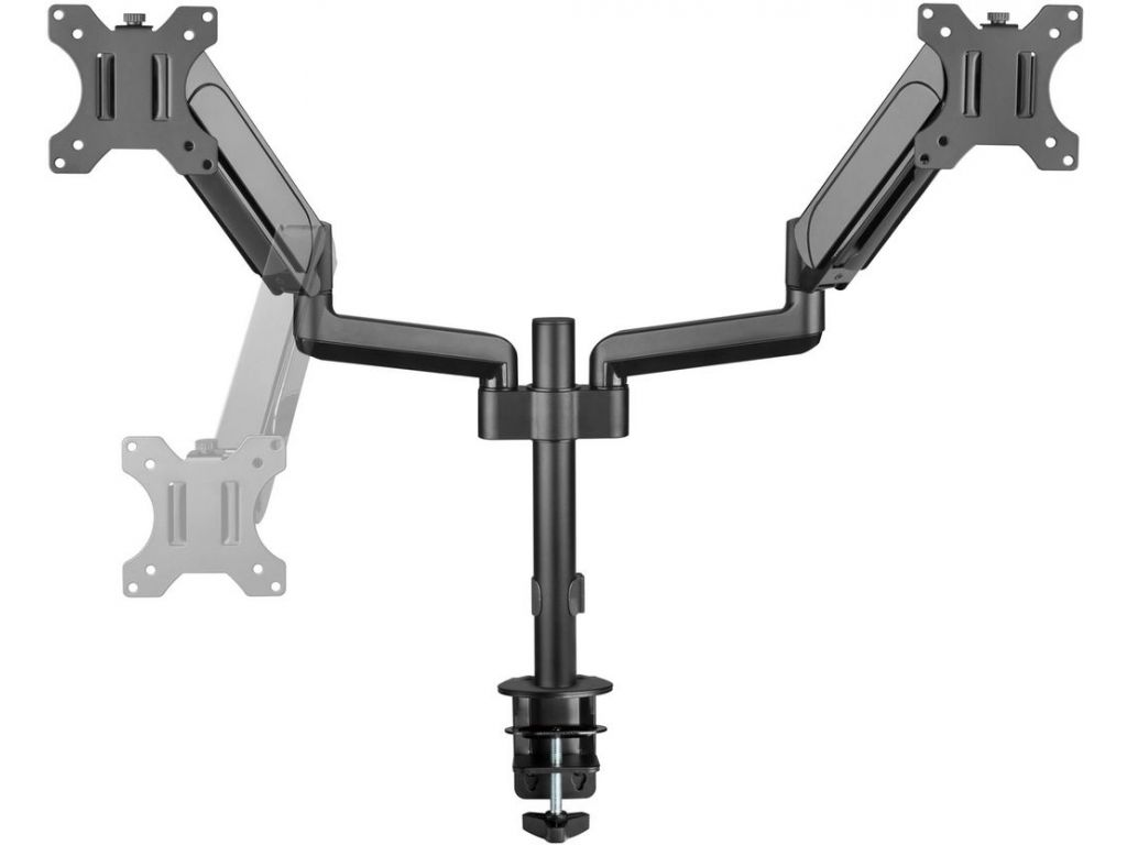 Кронштейн для мониторов ЖК Digma D-MM202D черный 17"-32" макс.9кг крепление к столешнице поворот и наклон