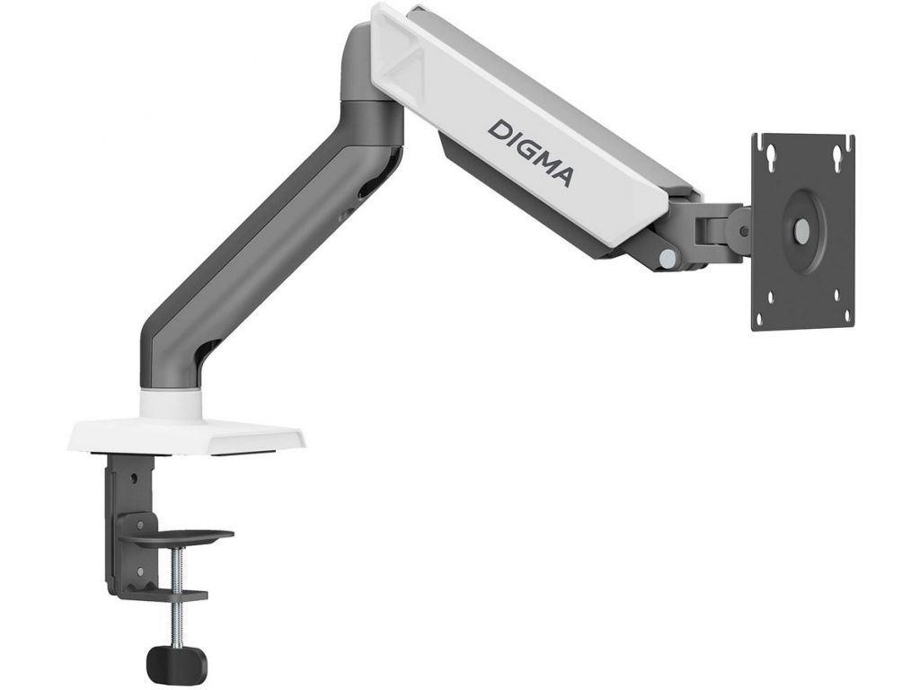 Кронштейн для мониторов ЖК Digma D-MM101 серый 17"-32" макс.9кг крепление к столешнице поворот и наклон