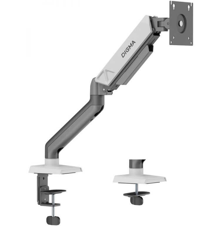 Кронштейн для мониторов ЖК Digma D-MM101 серый 17"-32" макс.9кг крепление к столешнице поворот и наклон