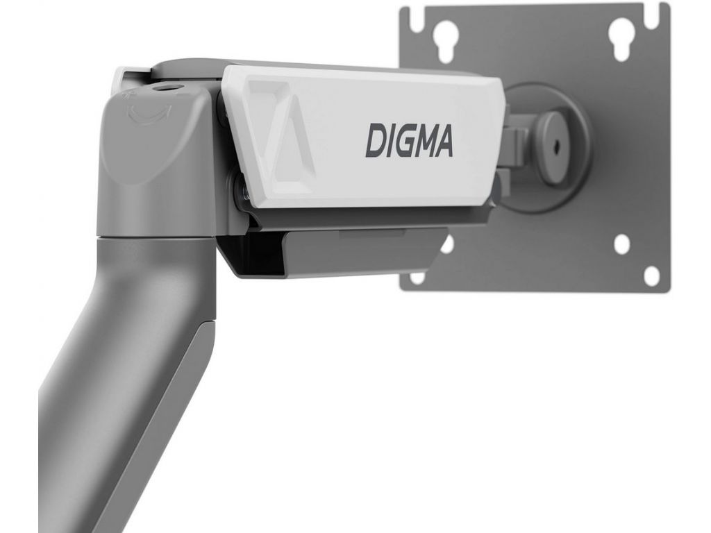 Кронштейн для мониторов ЖК Digma D-MM101 серый 17"-32" макс.9кг крепление к столешнице поворот и наклон