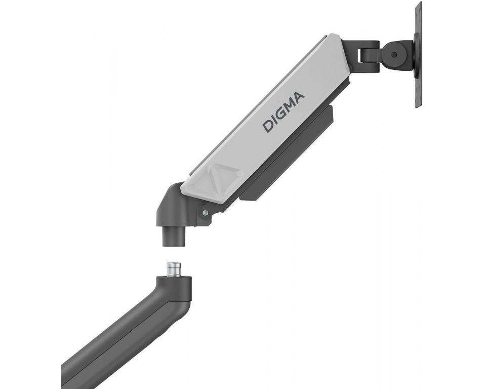 Кронштейн для мониторов ЖК Digma D-MM101 серый 17"-32" макс.9кг крепление к столешнице поворот и наклон