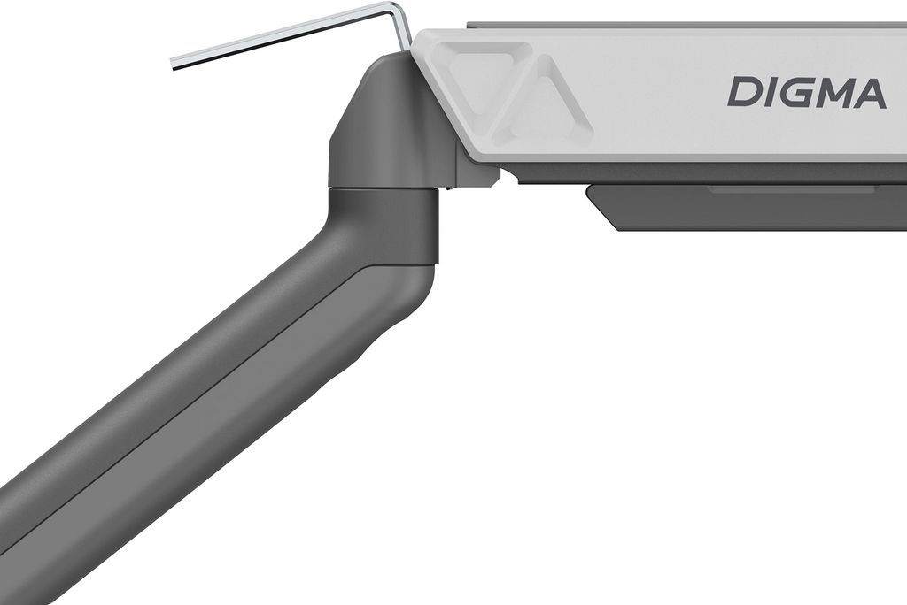 Кронштейн для мониторов ЖК Digma D-MM101 серый 17"-32" макс.9кг крепление к столешнице поворот и наклон