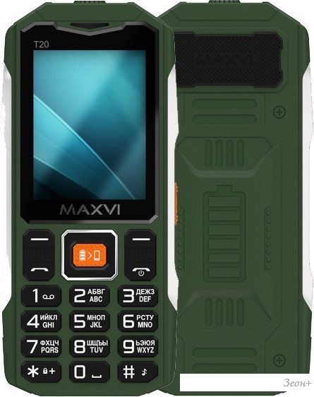 Кнопочный телефон Maxvi T20 (зеленый)