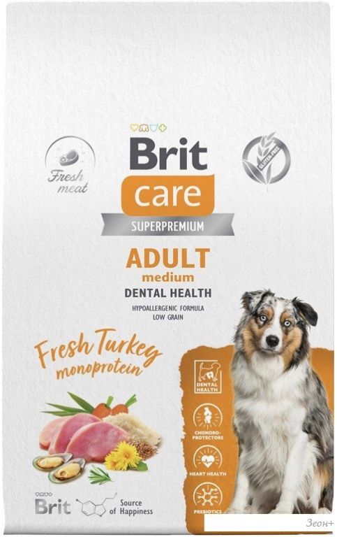 Brit Care Dog Adult M Monoprotein Dental Health 12 кг