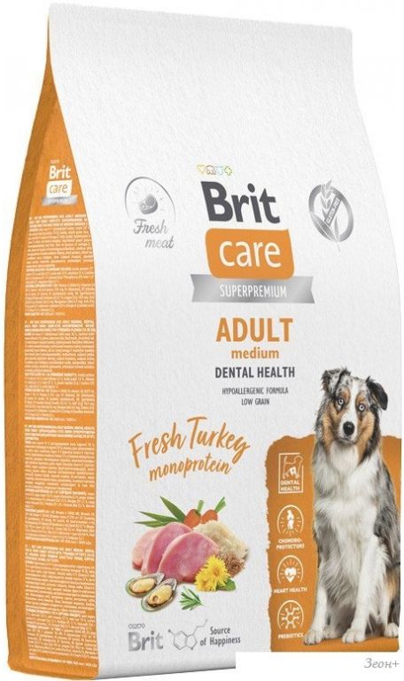 Brit Care Dog Adult M Monoprotein Dental Health 12 кг