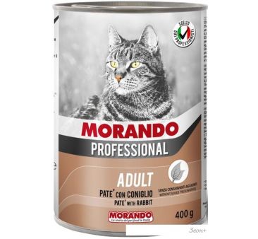 Консервированный корм для кошек Morando Professional паштет Rabbit 400 г