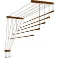 Сушилка для белья Comfort Alumin Потолочная Алюминиевая Bronze Style 5 прутьев 2.0м (бронзовый)