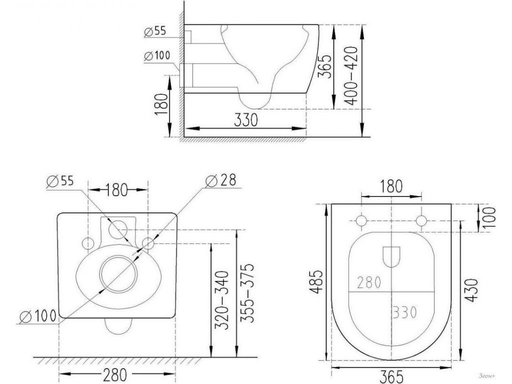 Унитаз подвесной Roxen Antares 530185-01X Rimless Soft Close с функцией биде