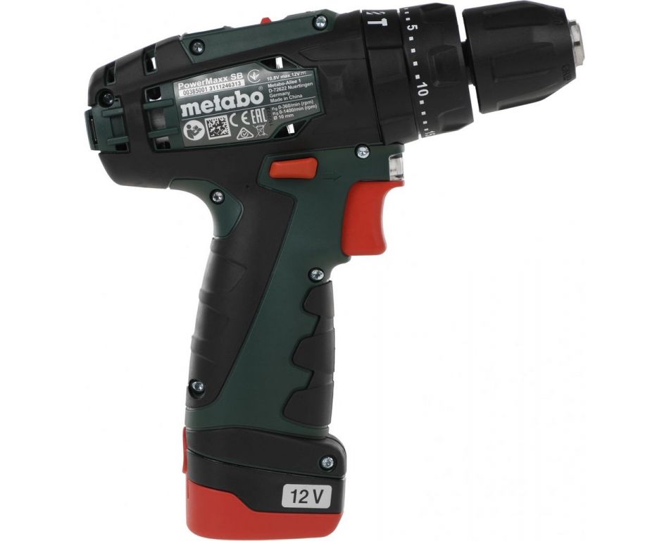 Ударная дрель-шуруповерт Metabo Powermaxx SB Basic 600385500 (с 2-мя АКБ, кейс)