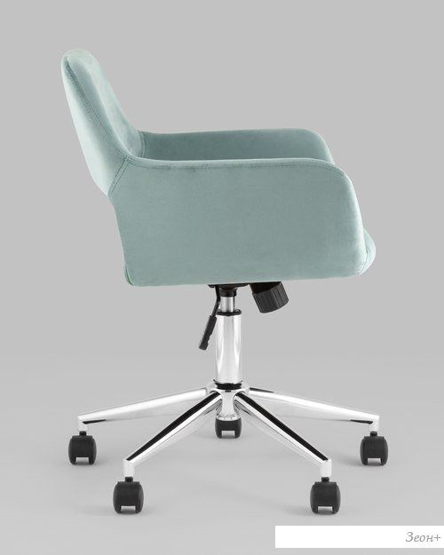Офисное кресло Stool Group Ross chrome velvet Olive 61 (велюр серо-зеленый)