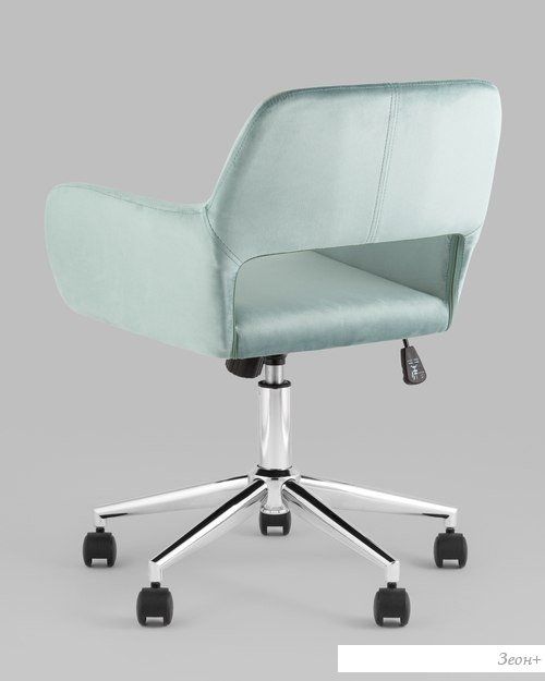 Офисное кресло Stool Group Ross chrome velvet Olive 61 (велюр серо-зеленый)