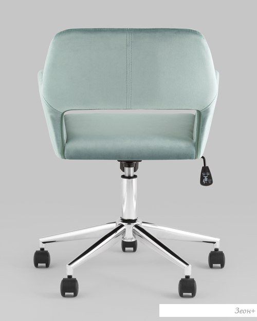 Офисное кресло Stool Group Ross chrome velvet Olive 61 (велюр серо-зеленый)