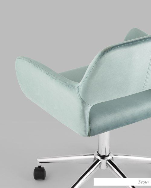 Офисное кресло Stool Group Ross chrome velvet Olive 61 (велюр серо-зеленый)