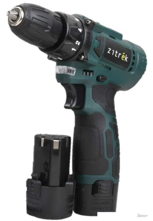 Дрель-шуруповерт Zitrek Green 12V Plus 085-1014 (с 2-мя АКБ)