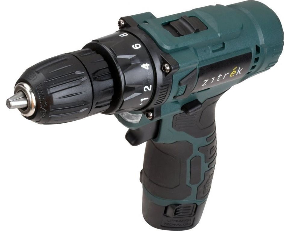 Дрель-шуруповерт Zitrek Green 12V Plus 085-1014 (с 2-мя АКБ)