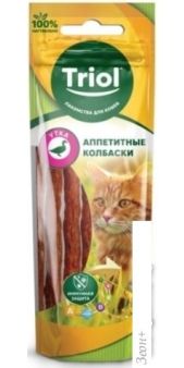 Лакомство для кошек Triol Колбаски из утки (40 г)