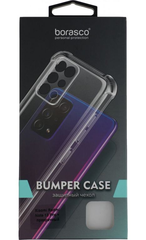 Чехол (клип-кейс) BoraSCO для Xiaomi Redmi Note 13 Pro + прозрачный (73004)