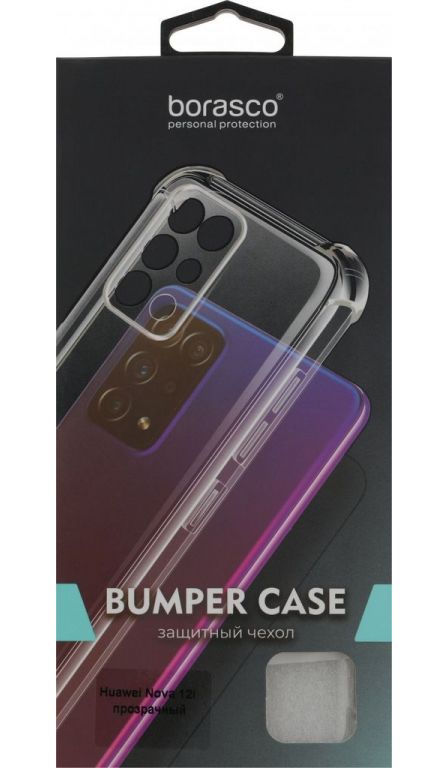 Чехол (клип-кейс) BoraSCO для Huawei Nova 12i Bumper Case прозрачный (73427)