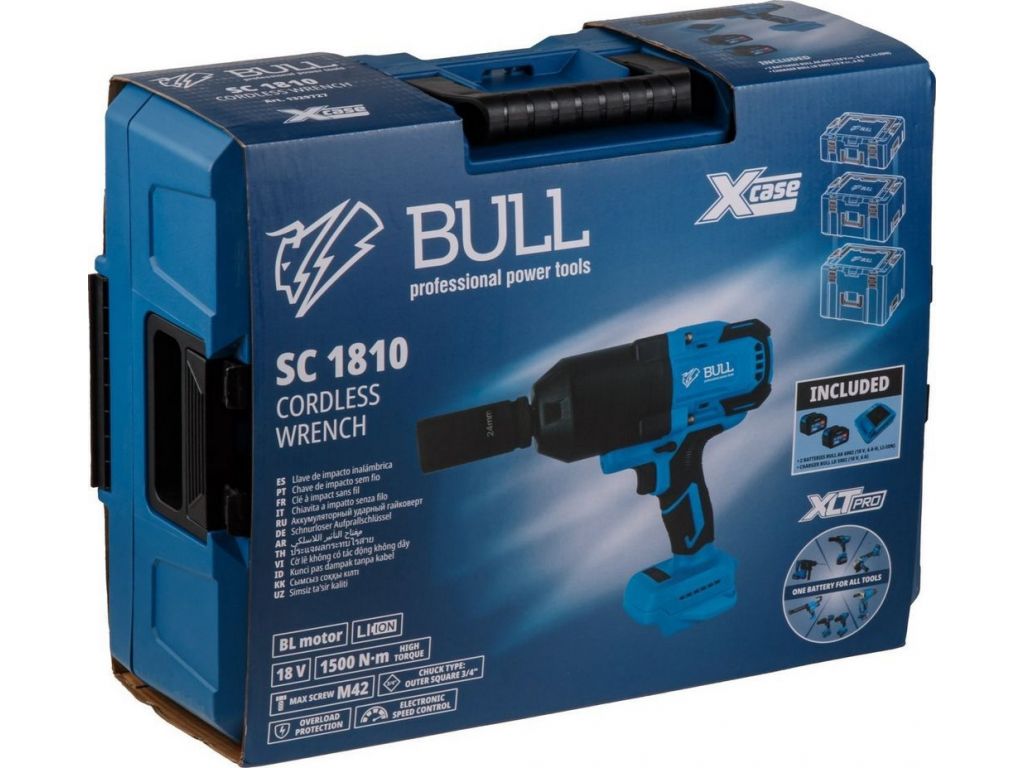 Гайковерт Bull SC 1810 1329726 (с 1-им АКБ, кейс)