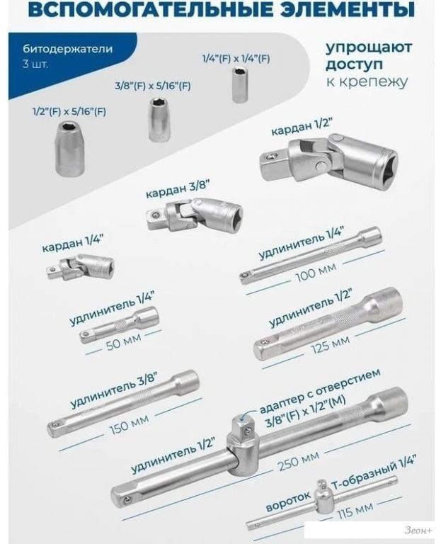 Универсальный набор инструментов Scheppach 38841+2 (216 предметов)