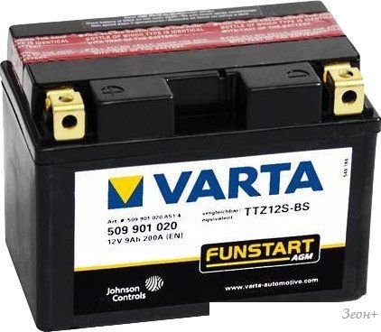 Мотоциклетный аккумулятор Varta Funstart AGM TTZ12S-BS 509 901 020 (9 А/ч)