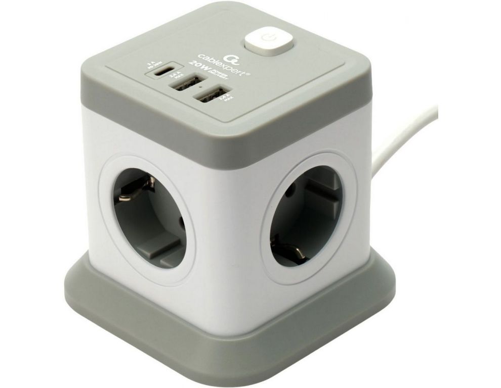 Сетевой фильтр Cablexpert TWR-4-CU2-W-2