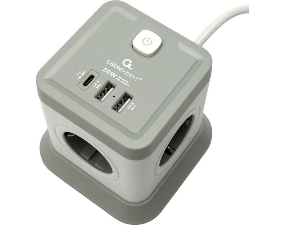 Сетевой фильтр Cablexpert TWR-4-CU2-W-2
