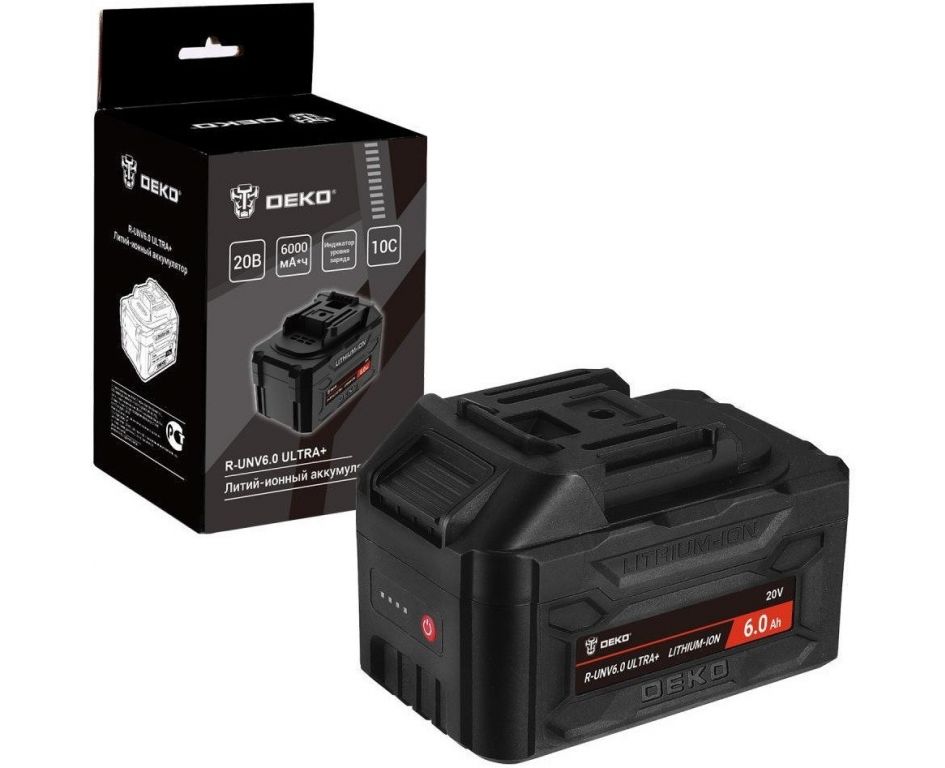 Аккумулятор Deko R-UNV6.0 Ultra+ 083-1019 (20В/6 Ач)