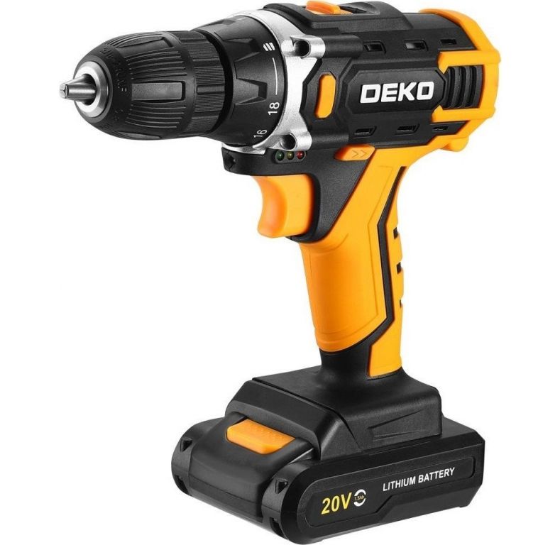 Дрель-шуруповерт Deko Banger 20V ONE + 083-1042 (с 1-им АКБ)