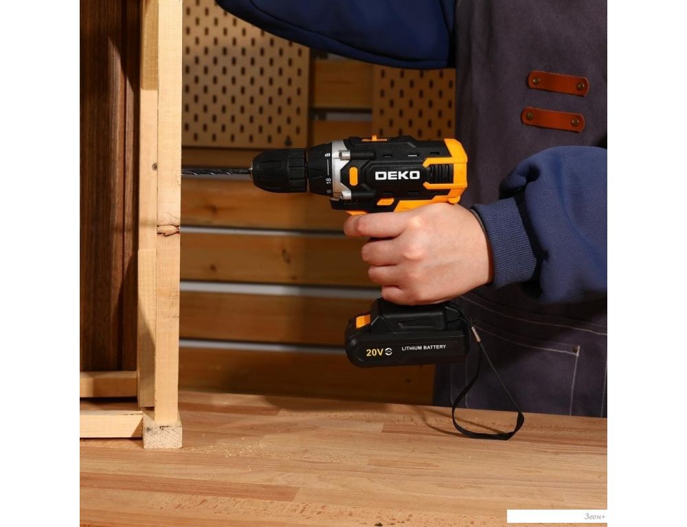 Дрель-шуруповерт Deko Banger 20V ONE + 083-1042 (с 1-им АКБ)